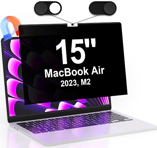 Mamol Magnetic Privacy Screen for MacBook Air 15 Inch (2023-2026, M2-M5)
