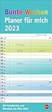 Bunte Wochen Planer für mich 2023. Praktischer Wandplaner mit 2 Spalten. Wandkalender mit...