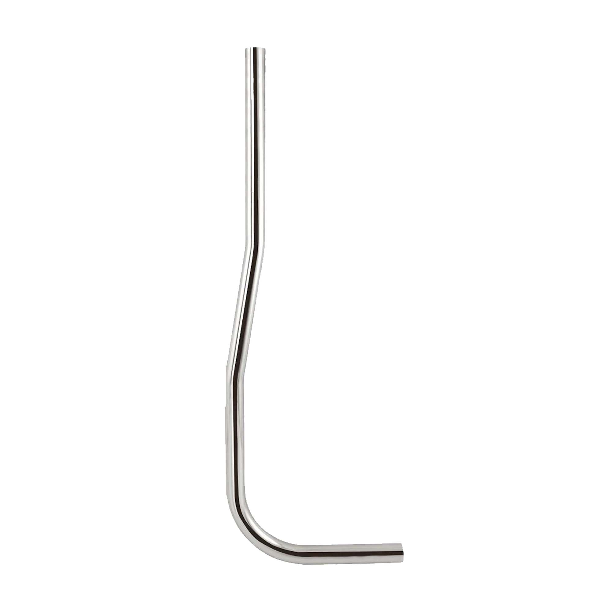 tecuro Spülrohr für WC-Druckspüler - Messing verchromt 700 x 200, 45 mm gekröpft