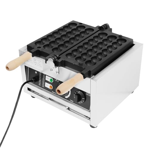 Commercial Electric Bubble Skewer Waffle Ball Machine,1500W Electric Waffle Bites Ball Machine,180° Baking Tray Rotation Angle for Fast Food Restaurants, Tea Restaurants