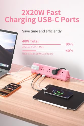 SMALLRT 11-in-1 Desk Clamp Power Strip w/ 40W USB-C - image 5
