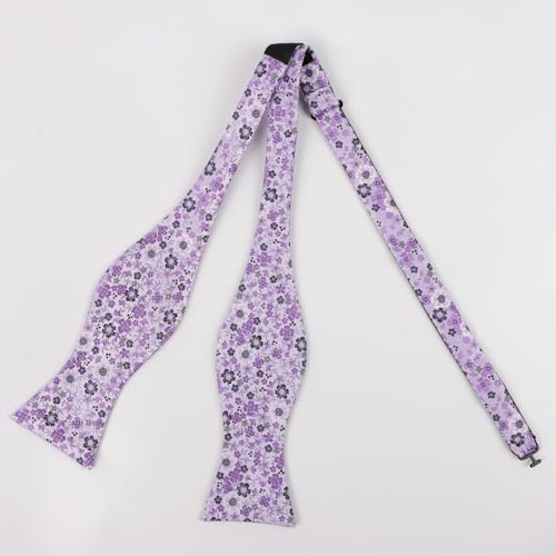 Image of Alizeal Mens 2pcs Floral Self-tied Bow Tie Pocket Square Set
