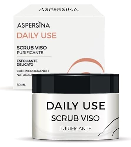 Novità 2021 - Aspersina Daily Use Scrub Viso Purificante - Esfoliante Delicato - Con Microgranuli Naturali - 50 Ml.