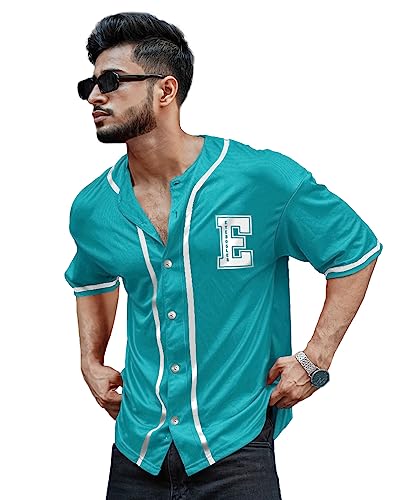 Image of EYEBOGLER Mens Cotton Blend Round Neck Half Sleeve Oversized Printed Tshirt || Loose fit Tshirt