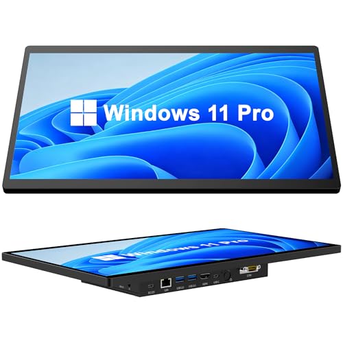 Image of All-in-One Panel PC Industrial Touchscreen Tablet 15.6 inch, Fanless Embedded Panel Computer Win11 Pro N5095 8GB RAM 128GB ROM, Tablet PC 1920 * 1080 IPS, 4xUSB3.0, Full FunctionType-C, HDMI, LAN