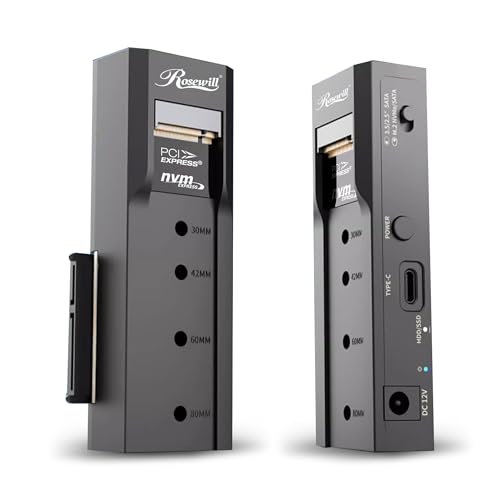 Image of Rosewill NVME to 2.5'' 3.5'' Offline Clone Enclosure,M.2 to SATA SSD HDD Cloner, USB-C Type-C Max 10Gbps Standalone Clone Duplicator - RS-NS-CL