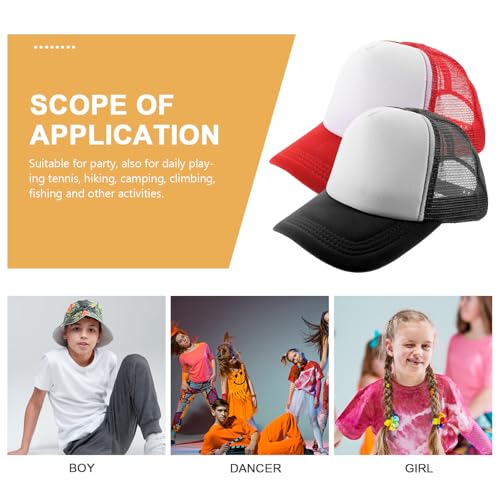 Casquette de baseball en maille lot de 10 vierges en polyester respirant noir rouge