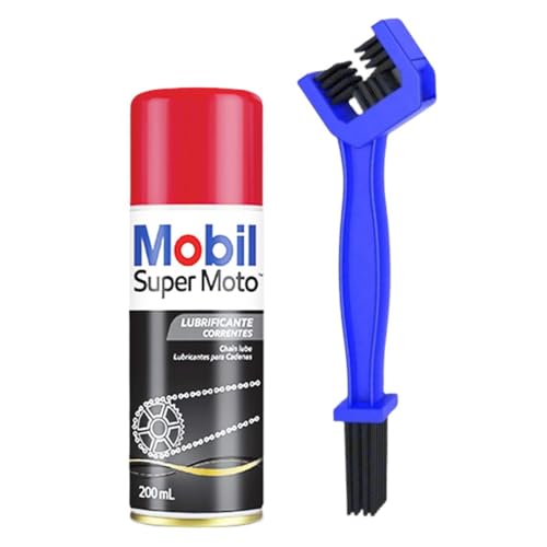 Qual o Melhor Lubrificante para Corrente de Moto Alta Cilindrada de 2025? Melhores Ranking 5 Lubrificante Corrente Mobil Super Moto Chain Lub Spray 200ML + Escova de Limpeza