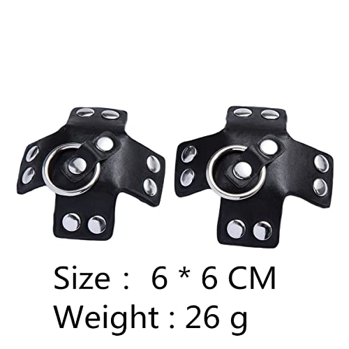 Unisex SM tepelklemmen clip stimulator borststicker met studs ring leer seksspeelgoed bondage borstklemmen fetish bedboeien flirt borstmassageapparatuur borststimulatoren - Afbeelding 8