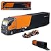 HTLNUZD 1/43 F1 MCL38#4 Miami Racing Hauler Diecast Model Alloy Miniature Container Truck Pallet Edition Collectible for Adults