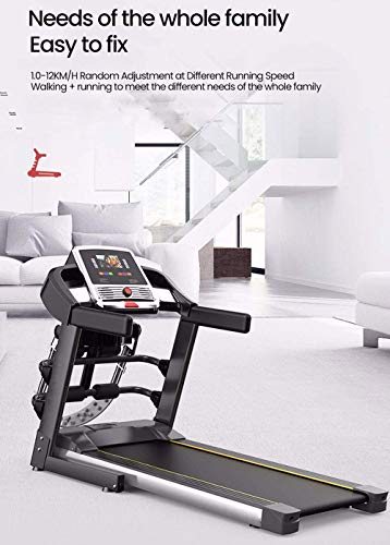 Image of Folding Treadmills Foldable Electric Treadmill, Home Gym Silent Shock Absorption Professional Treadmill Wifio 7 inch Led Color