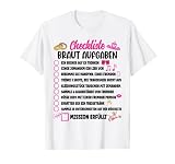 Jungesellinnenabschied Frau JGA Checkliste Braut Aufgaben T-Shirt