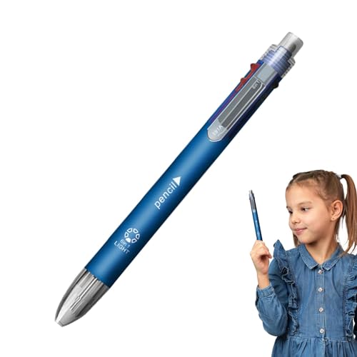 Pommyyn 学校用ペン、 多機能ボールペン - ビスタプリント替え芯付きボールペン | 多機能学用品、スムーズな書き心地を実現するスプリング伸縮式ステーショナリー