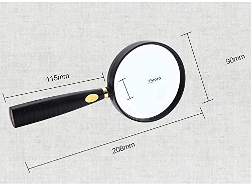 Lupa de mano con luz LED, óptica de alta definición 10X/20X, lente de 208 x 110 mm para una fácil lectura e inspección detallada