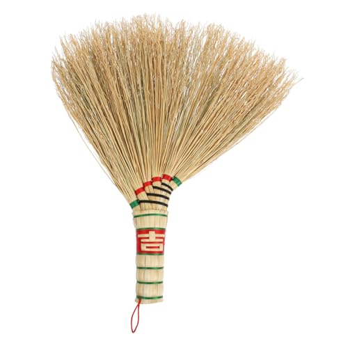 TOYANDONA Mini Scopa Naturale Portatile Scopa da Scrivania Mano Intrecciata per Pulire La Polvere su Letti e Tavoli Realizzata in Sorgo Robusto Artigianato Tradizionale Cinese