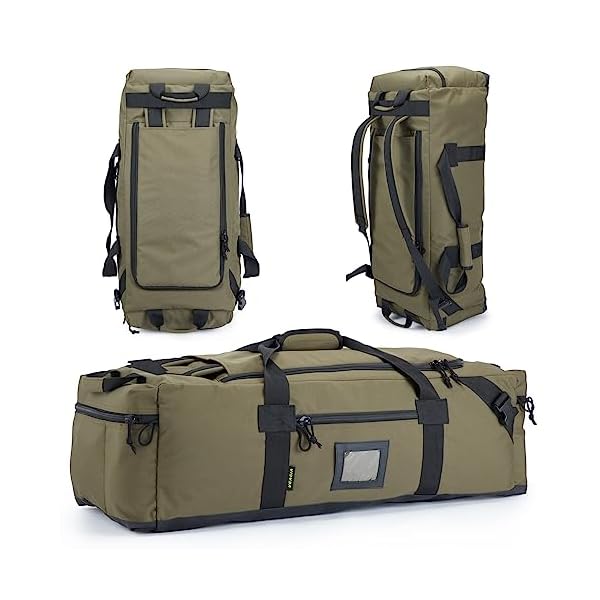 86l Large Duffel Bag For Travel, Gym & Sports - Water Repellent Polyester, Hidden Straps, Shoe Compartment - Perfect Luggage Duffle Bag Or Backpack For Men & Women
