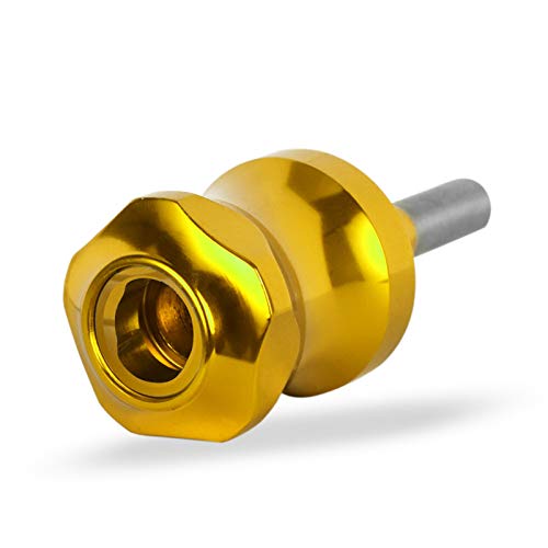 Grip de tatuaje de 28 mm en aleación de aluminio amarillo con barra de agujas 2