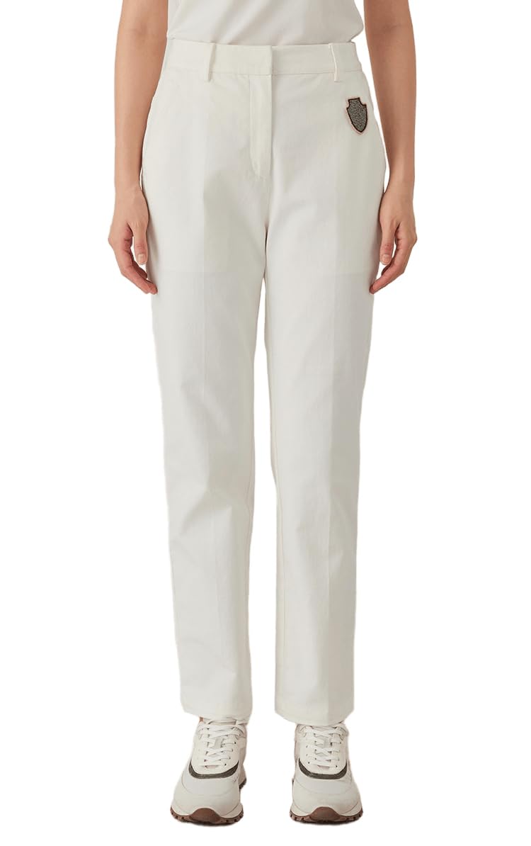 Classic Straight Leg Cotton Blend Pants for Women Autumn Trousers with Side Pockets KX7523313