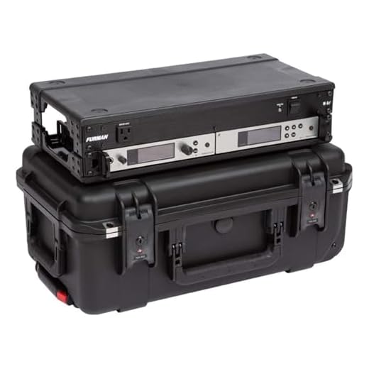 SKB iSeries 2U Shallow Fly Rack, Waterproof Polypropylene Hard Case with Durable Latches for Travel and Storage, Ideal for Musicians, 9 Inch, Black