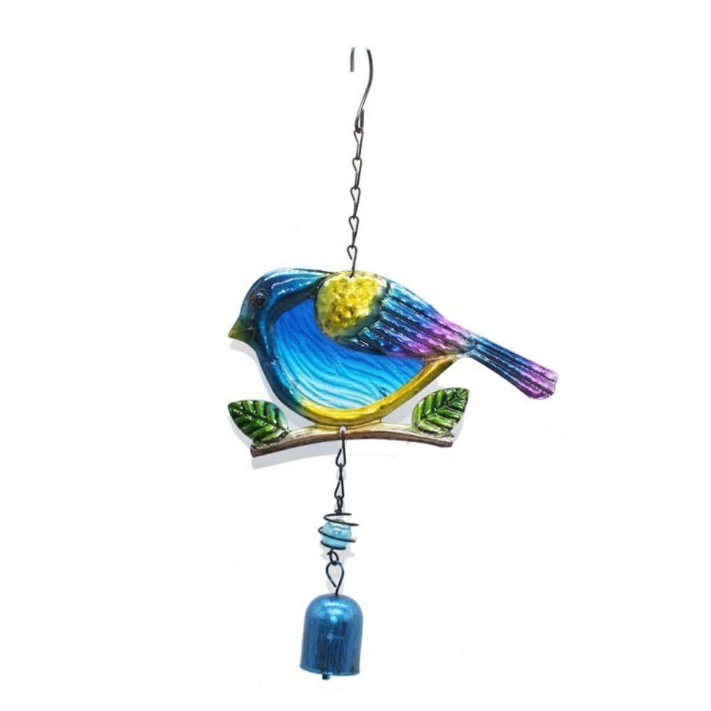 Carillons éoliens fer art oiseau au design raffiné pour ornements de terrasse