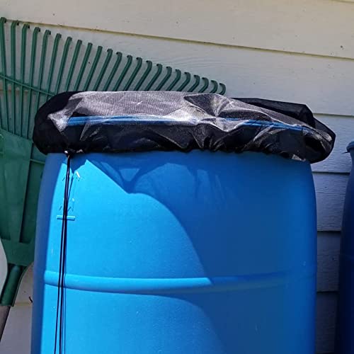 3 Pack Rain Barrel Cover 37.4 Inch Mesh Cover For Rain Barrel Water Collection Buckets Tank Protector With Drawstring Rain Barrel Netting Screen For Outdoor Garden, Black #TOP3