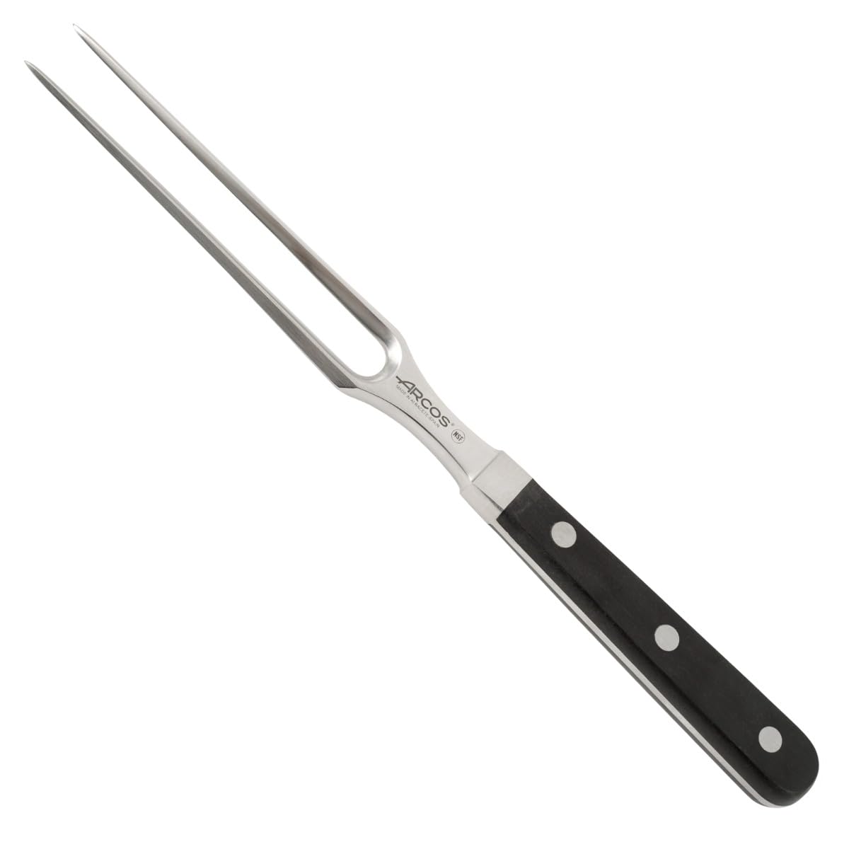 Arcos Serie Clasica - Tenedor para Trinchar - Hoja de Acero Inoxidable Forjado NITRUM 160 mm - Mango de Polioximetileno (POM) Color Negro