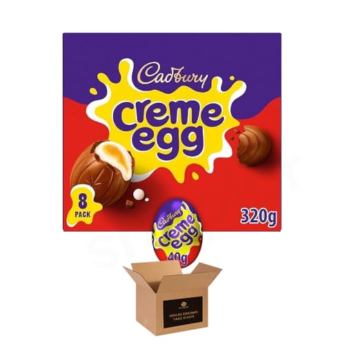 Cadbury Creme Eggs Milk Chocolate Mini Easter Egg Hunt | Creme Egg Fondant Filling Easter Chocolate Gifts Basket Fillers Kids Party Treats | Birthday & Celebration Sweets | 200g (5 x 40g) (Pack 1)