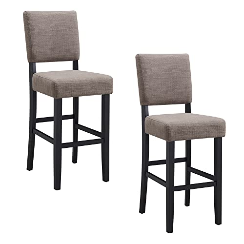 Image of Leick Home Brax Bar Stool, Gray, Black