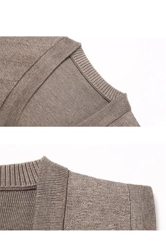 Men's Winter Casual Thickened Sweater Tank Top Warm Cardigan Tank Top2