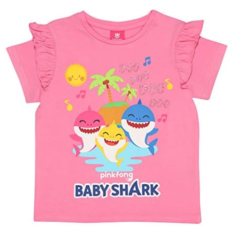 Camiseta Popgear Shark Tropical Island Baby Girls Rosa 4-5 Años Cover