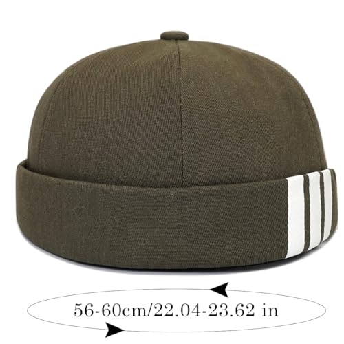 Image of Dome Brimless Hats for Women Men Beanie Docker Cap Sailor Skull Cap