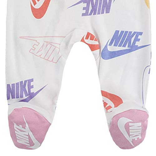 Nike Baby Boy Logo Sleep & Play Full Zip Coverall (White(56G821-001)/Yellow, 6 Months) #TOP3