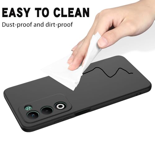 Image of Back Cover for Oppo A5 5G | Full Camera Protection | Premium Liquid Silicon Case | Flexible Bumper Case for Oppo A5 5G (Black)