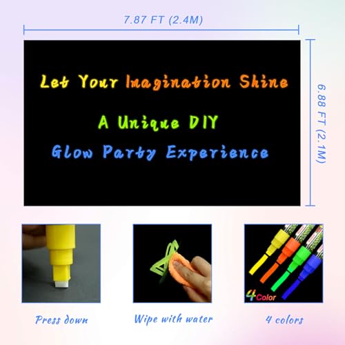 Fondo para Fiesta Luminoso DIY 7.8x6.8 pies miniatura 2
