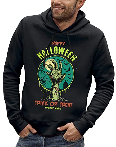 Sweat à capuche Halloween de qualité supérieure zombie cimetière homme
