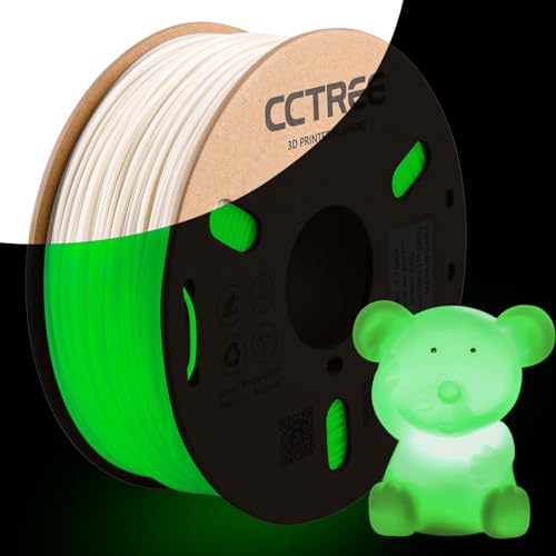 Filament ABS+ phosphorescent 1.75mm vert brillant CCTREE 1kg haute résistance