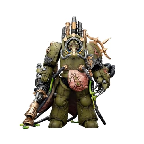 Image of JOYTOY Warhammer 40K 1 /18 Scale Action Figure Death Guard Lord of Virulence with Power Fist and Twin Plague Spewer - Articulated Figurine for Collection & Gifts - JT02908
