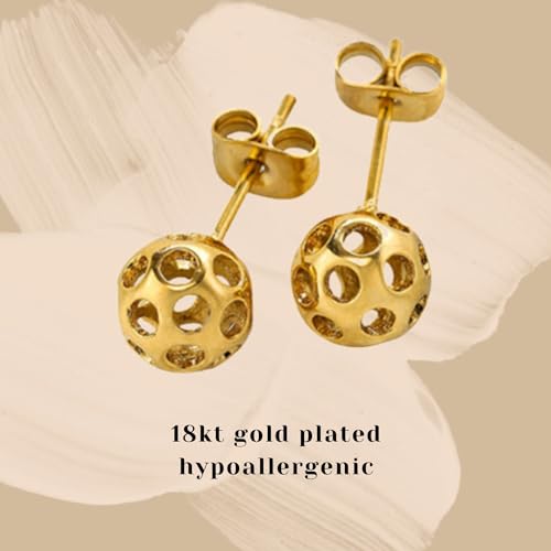 Pickleball Earrings Jewelry for Women Gold 18KT Best Gift Present for Her Hypoallergenic Feminine Accessories2