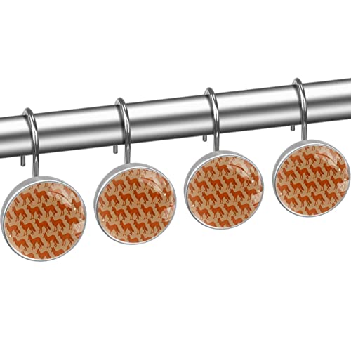Crochets de douche renards orange pour décorer une salle de bain familiale