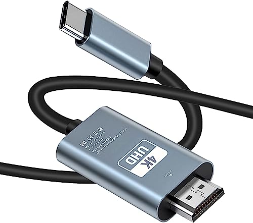 Image of Usb C To Hdmi Cable Adapter,Hdmi To Usb Type C Cable 6.6 Ft 4K Display & Charging For Macbook Pro /Ipad Pro /Chrombook /Laptop /Phones To Tv /Monitor /Projector (Type C to HDMI Cable Adapter)