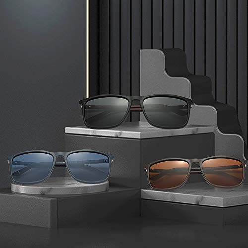 Men's Polarized Sunglasses Square Plastic Lightweight Frame UV Protection Driving2