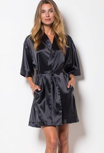 Turquaz Women's Bride Bridesmaids Silky Robe Satin Kimono Robes for Women Lingerie2