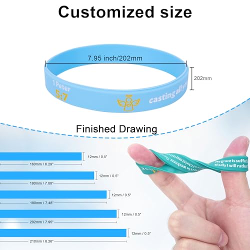 Harborway DST-SILICONE-WRISTBANDS Custom Rubber Bracelets 10/30/50/100 Pcs Personalized Silicone Wristbands thumb #1