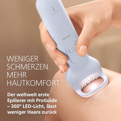 Philips Epilierer Series 8000 - Kabelloser Epilierer für Nass- und Trockenanwendung, Haarentfernung für Beine und Körper, mit ProGuide… – Ansicht 3