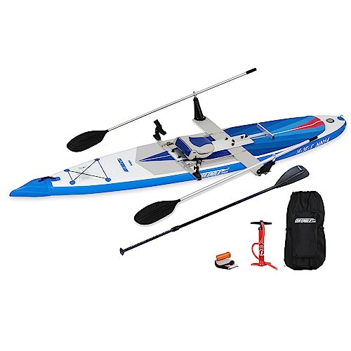 Sea Eagle NeedleNose 14’ Inflatable Lightweight High Pressure Drop Stitch Stand Up Paddle Board SUP, Patented Wave Piercing Bow (NN14 iSUP QuikRow)