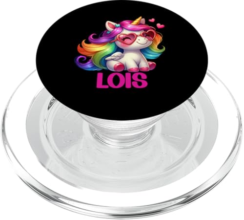 PopSockets para MagSafe Lois con unicornio de colores personalizado para mujer