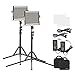 Produktbild 2 Stück Bi-Farbe Videolicht, 480 LED Video Lichtstand Beleuchtung Kit, Dimmbar Panel Kit 29W CRI95+ 3200-5600K mit Lichtstativhalterung für Outdoor Indoor Fotografie Video Shooting