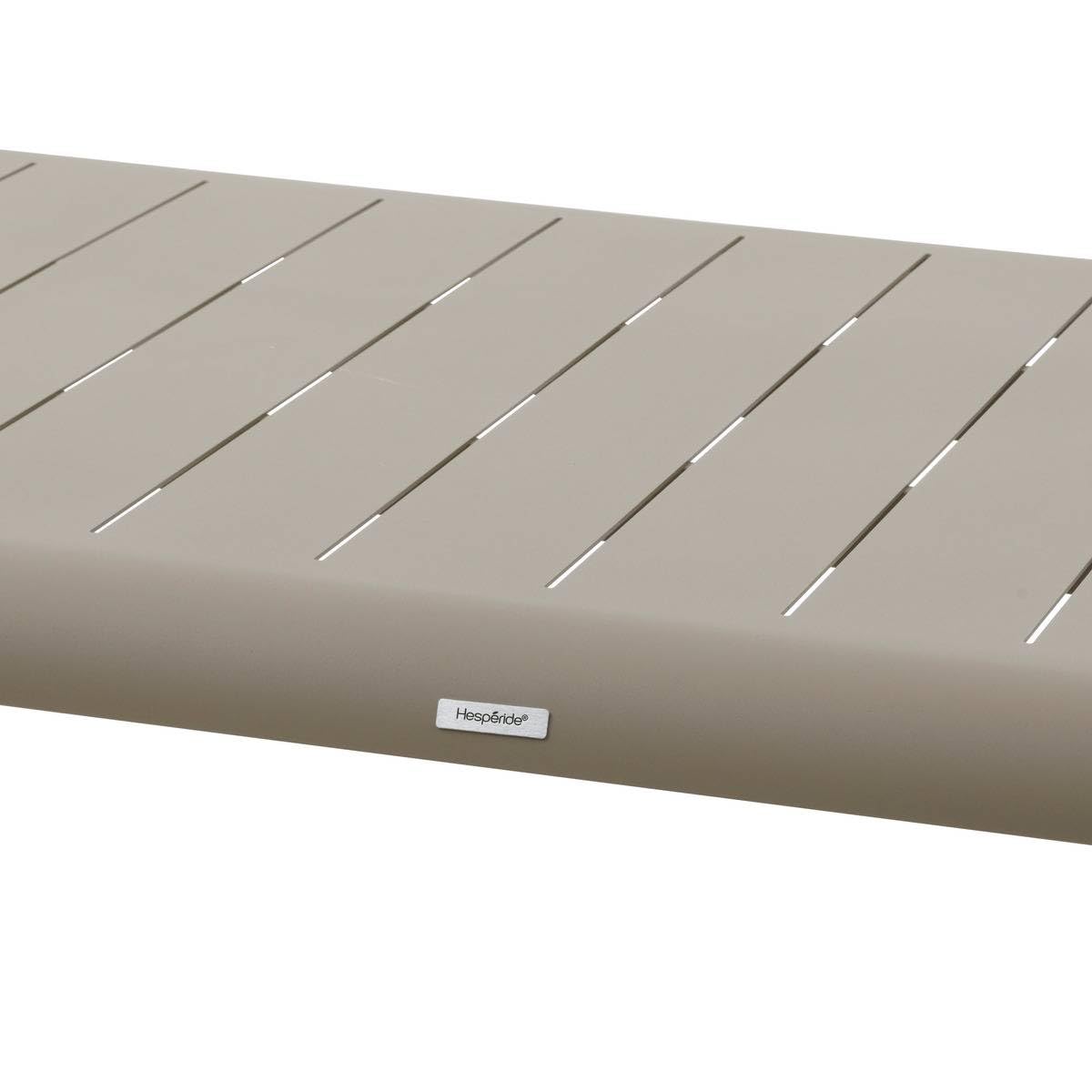 Hespéride - Mesa de jardín Domilly Café para 10 Personas, 260 x 100 cm, Aluminio anticorrosión, Resistente a los Rayos UV - para Uso en Exteriores y terrazas