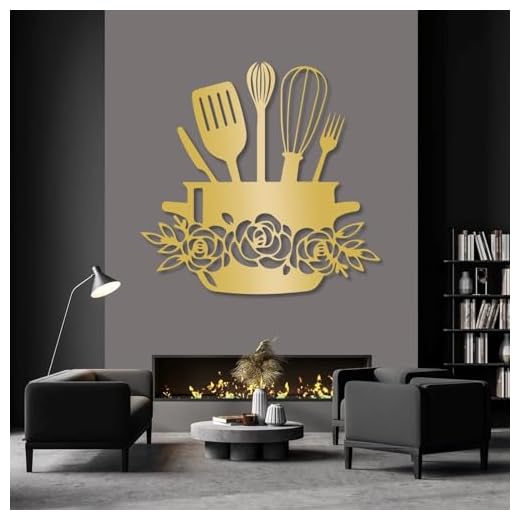 Gorgeous Kitchen Metal Wall Art Decor