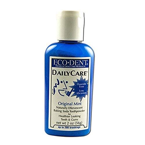 Eco-Dent Daily Care Baking Powder Toothpowder, Original Mint, 2 oz (56 g) 2-pack